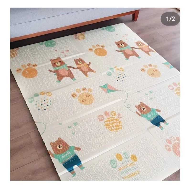 Детски килим за игра, Мечета с хвърчила, 150 х 180 х 1